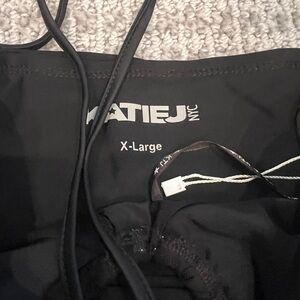 Katie J NYC Black Strappy Swim Top